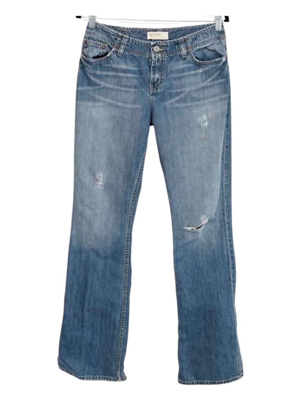 BKE Mindi Bootcut Jeans 30 X-Long Distressed 100% Cotton Denim